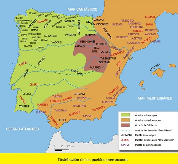 mapa pueblos prerromanos